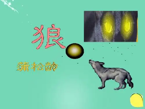 七年级语文下册第六单元30《狼》课件新人教版