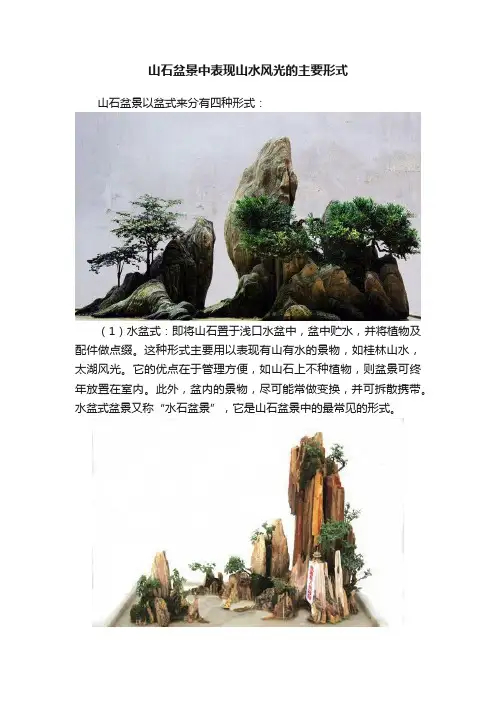山石盆景中表现山水风光的主要形式
