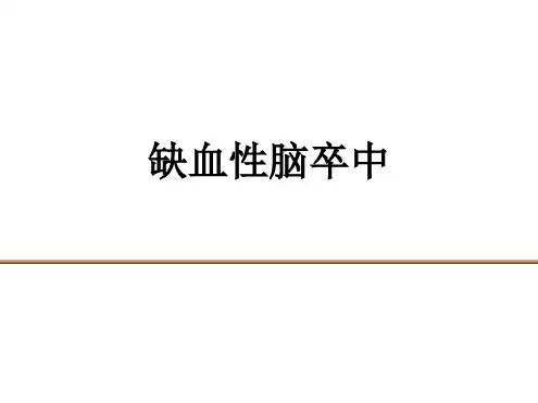 病例分析：缺血性脑卒中