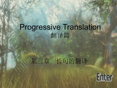 2019年翻译篇第三章长句的翻译