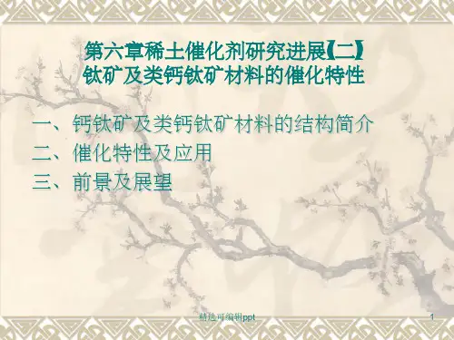 第六章 钙钛矿及类钙钛矿材料的催化特性(二)