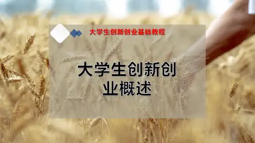 大学生创新创业概述