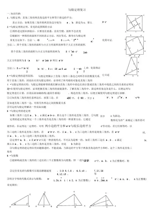 word完整版勾股定理知识点与常见题型总结推荐文档