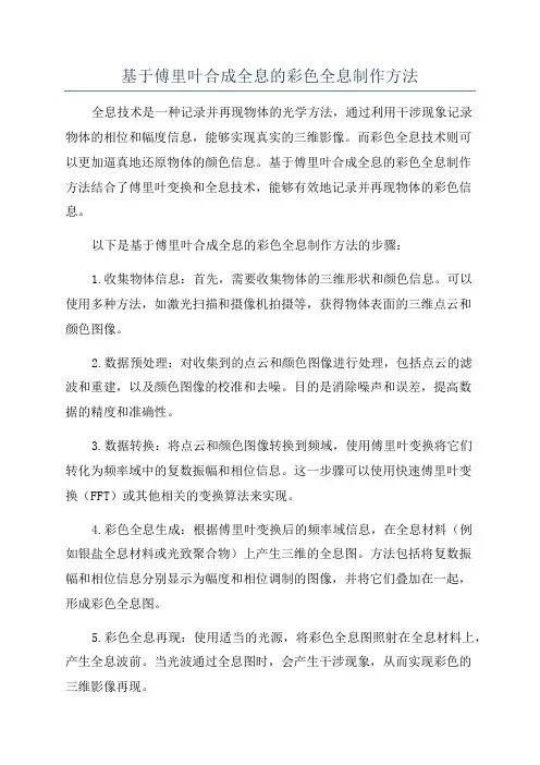 基于傅里叶合成全息的彩色全息制作方法
