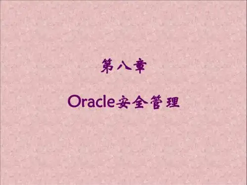 Oracle安全管理