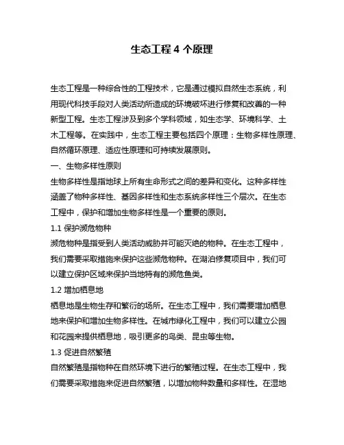 生态工程4个原理