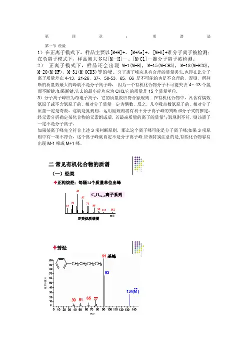 质谱知识总结