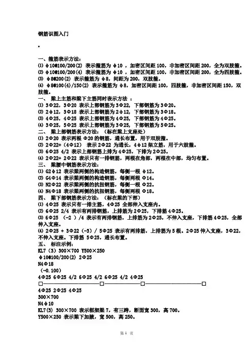 钢筋识图入门