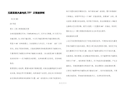 无刷直流风扇电机180°正弦波控制