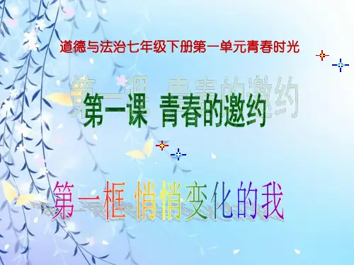 部编人教版七年级道德与法治上册1.1课青春的邀约21张PPT