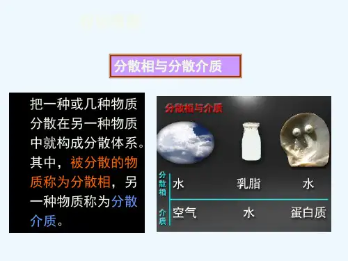医用基础化学分散相与分散介质课件