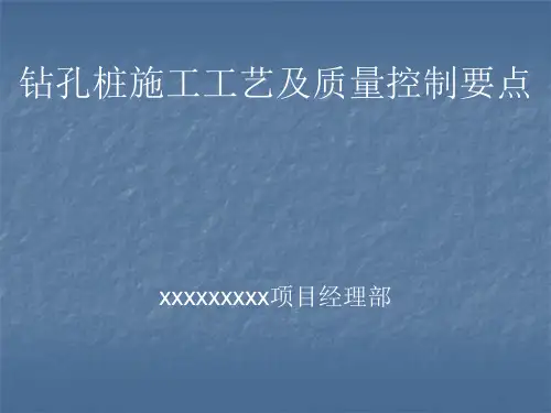 钻孔桩施工质量控制培训(PPT 64页)