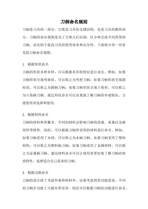 刀柄命名规则