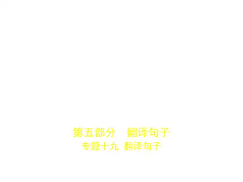 中考英语复习专题十九翻译句子(试卷部分)课件