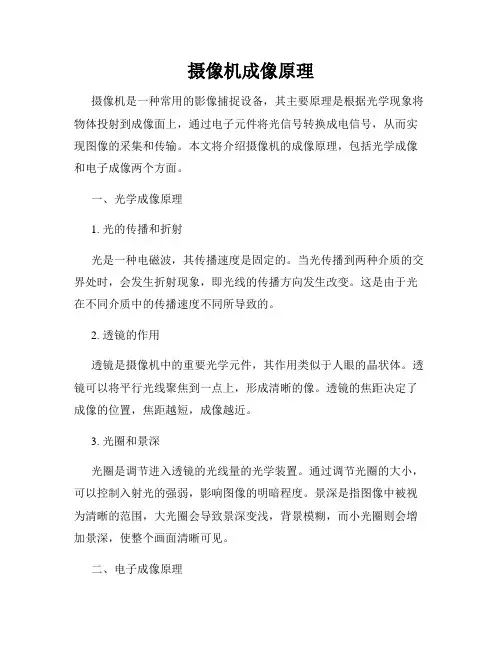 摄像机成像原理