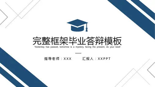 完整框架大学生开题报告毕业答辩ppt模板