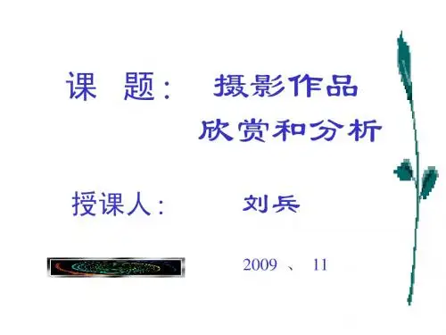 美术教学课件《摄影欣赏与分析》