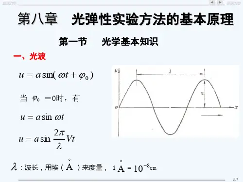 实验力学盖秉政第8章光弹实验基本原理
