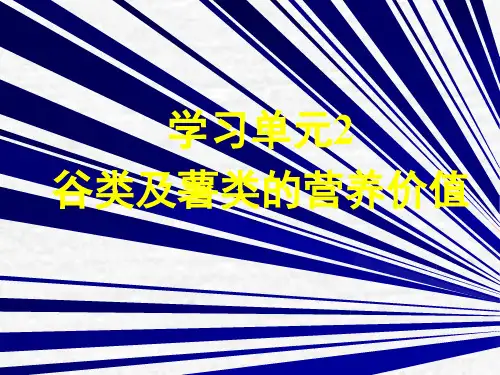 谷类及薯类的营养价值 基础营养学PPT课件