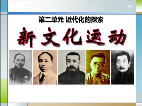 部编版八年级历史上册 (新文化运动)近代化的探索新课件教用版