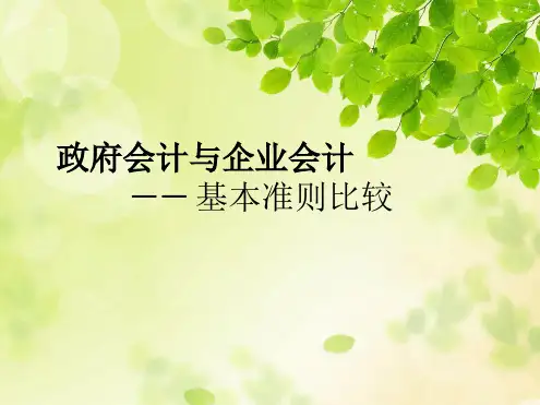 企业会计准则与政府会计准则的对比  第一组