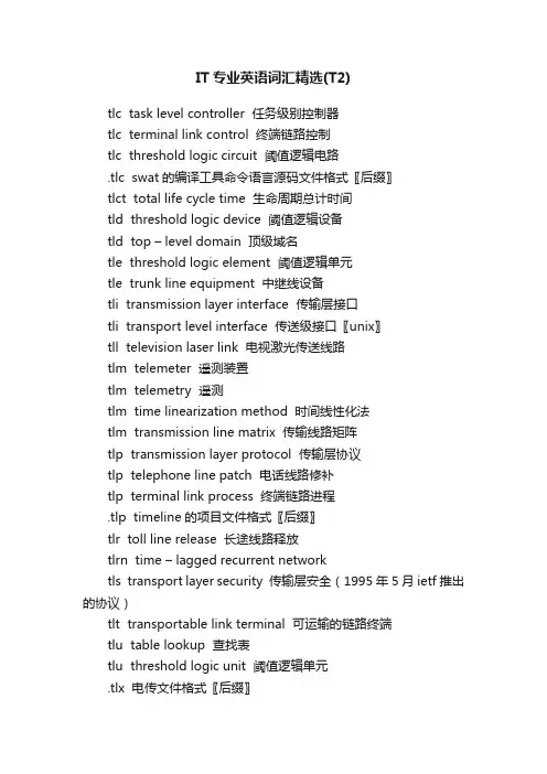 IT专业英语词汇精选（T2）