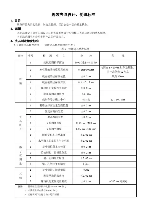 焊装夹具设计