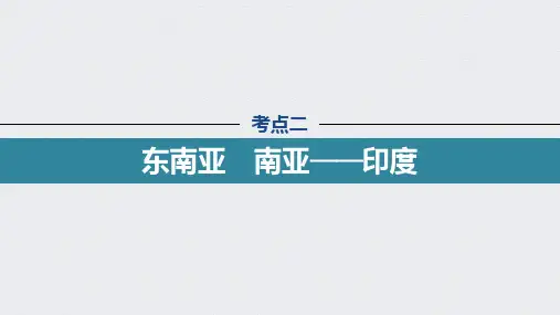 22版：考点二 东南亚 南亚——印度（步步高）
