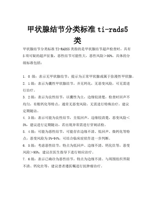 甲状腺结节分类标准ti-rads5类
