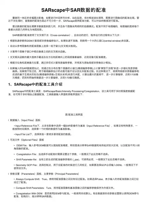 SARscape中SAR数据的配准
