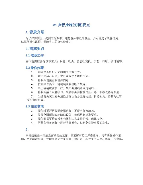 04吹管措施(初稿)要点