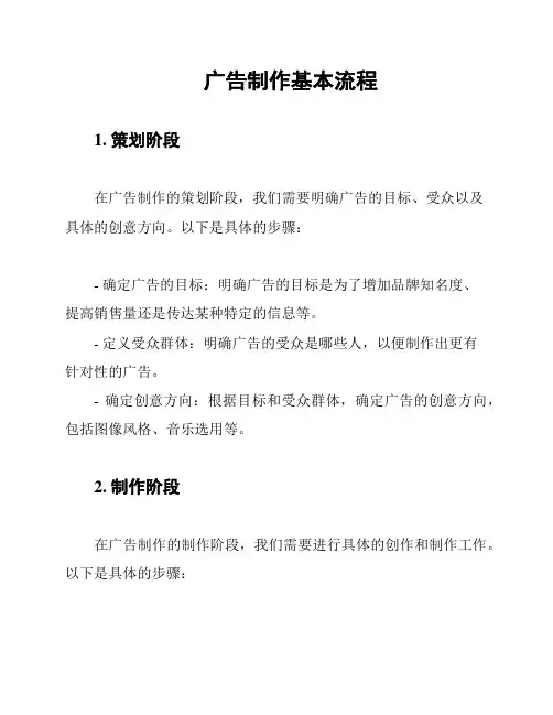 广告制作基本流程