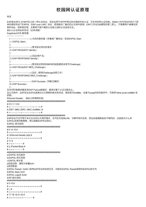 校园网认证原理