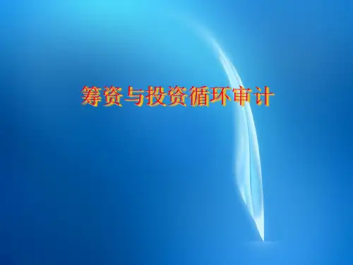 《审计实务》教学课件  筹资与投资循环