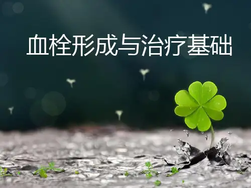 血栓形成与抗栓治疗精品PPT课件