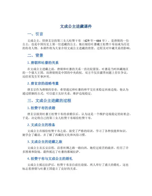 文成公主进藏课件