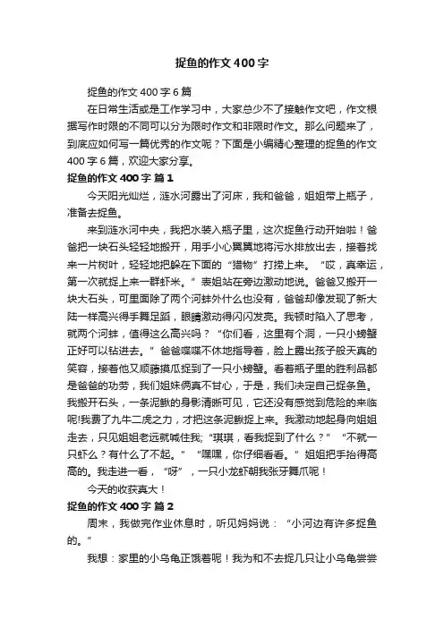 捉鱼的作文400字