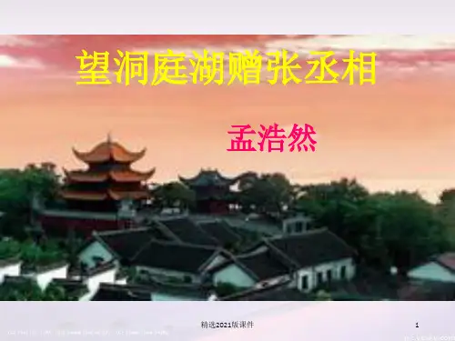 《望洞庭湖赠张丞相》(19张)