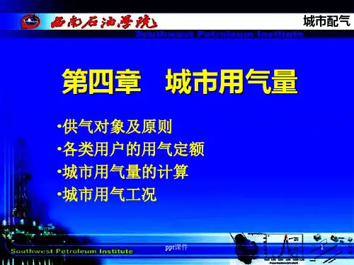 城市燃气用气量指标  ppt课件