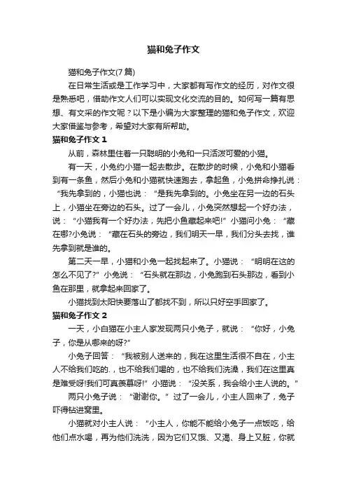 猫和兔子作文