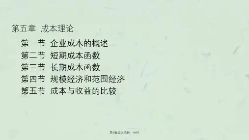 第5章成本函数--分析课件