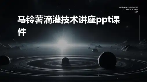 马铃薯滴灌技术讲座PPT课件