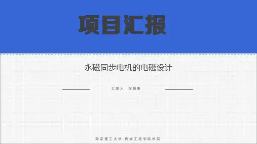 永磁电机电磁设计PPT课件