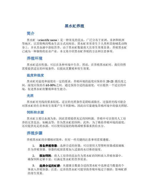 黑水虻养殖