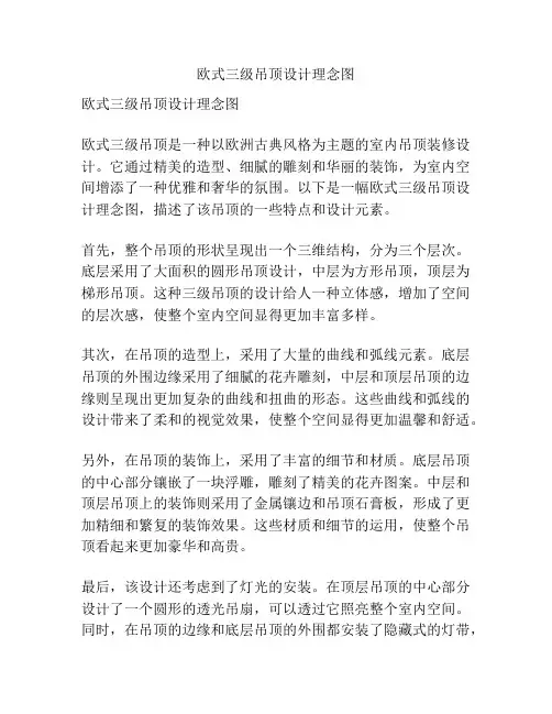 欧式三级吊顶设计理念图