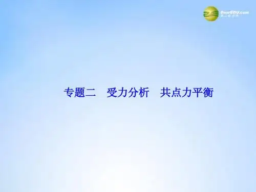 【课堂新坐标】2015届高考物理一轮总复习 专题提升二 受力分析 共点力平衡精品课件