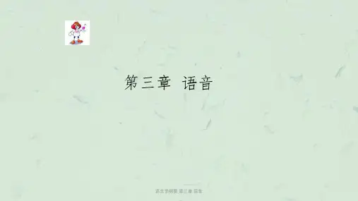 语言学纲要 第三章 语音课件