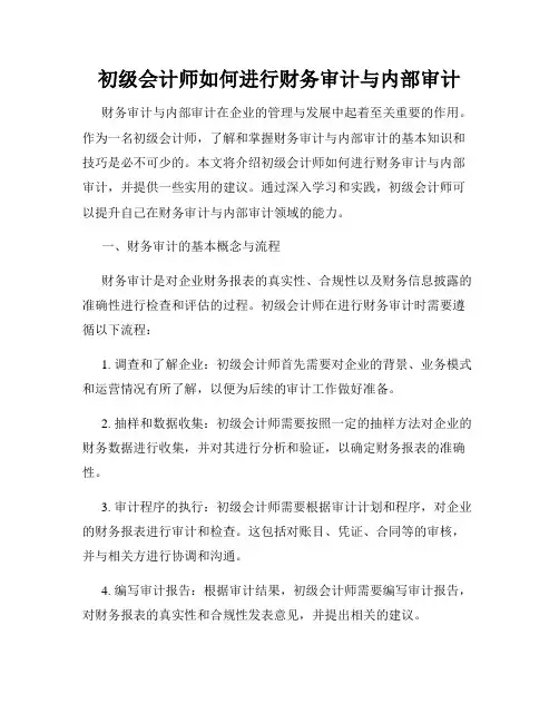 初级会计师如何进行财务审计与内部审计
