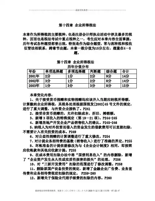 第十四章企业所得税法