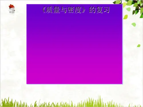 浙教版七级科学上册复习(荐)质量与密度